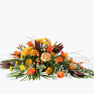 Høstlig bårebukett / dekorasjon - 85 cm